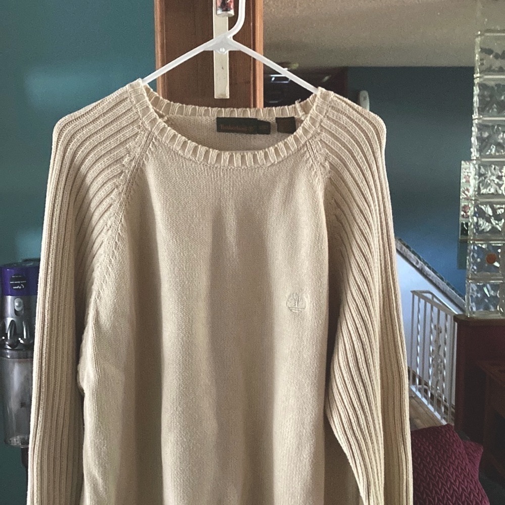 Mens Beige Timberland Sweater Size XL Barely Worn